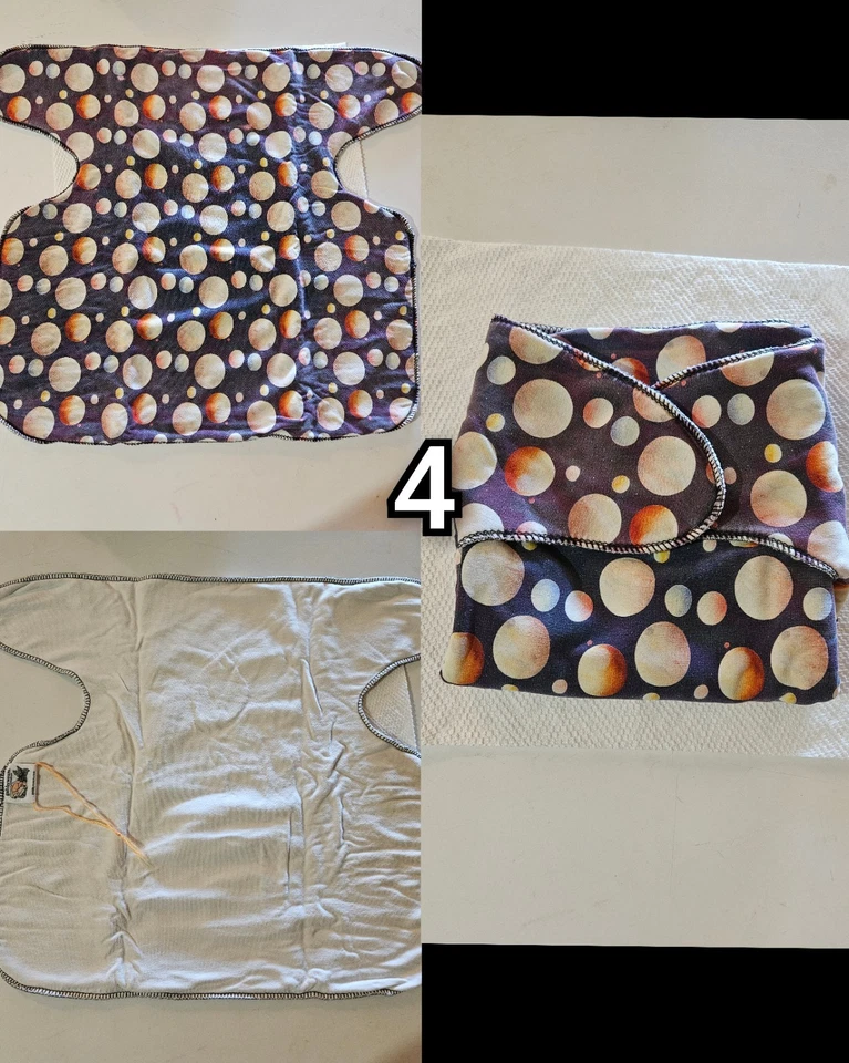 Тканевые подгузники Preflats с бустером размер OS 2 или 3 слоя - Изображение 2 из 4