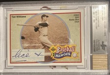 1992 Ted Williams Upper Deck Authentic Written Word And Game Used Bat Piece