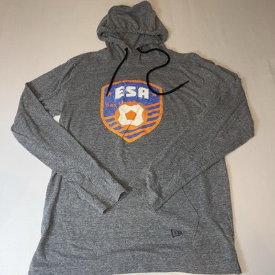 New Era ESA Say Soccer Hooded Long Sleeve T-shirt Size Small