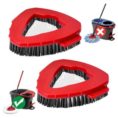 Scrub Brush, 2 Pcs Spin Mop Brush Head 1-TANK (2pcs), Red 
