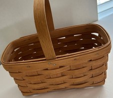 1987 Vintage Signed Longaberger 9β Fixed Handle Basket Made In USA πΊπΈ