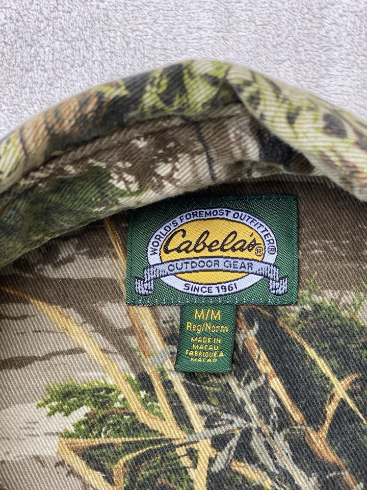 Cabela's Mens Camo Hunting Set Button Shirt Size Medium W/Pants Size 34X31 - Image 4 of 4