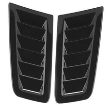  Car Bonnet Vents, Pack of 2 ABS Plastic Universal Auto Air Vents Glossy Black