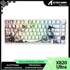 ATTACK SHARK X820Ultra Wireless Gaming Keyboard Smart TFT Display&Knob RGB