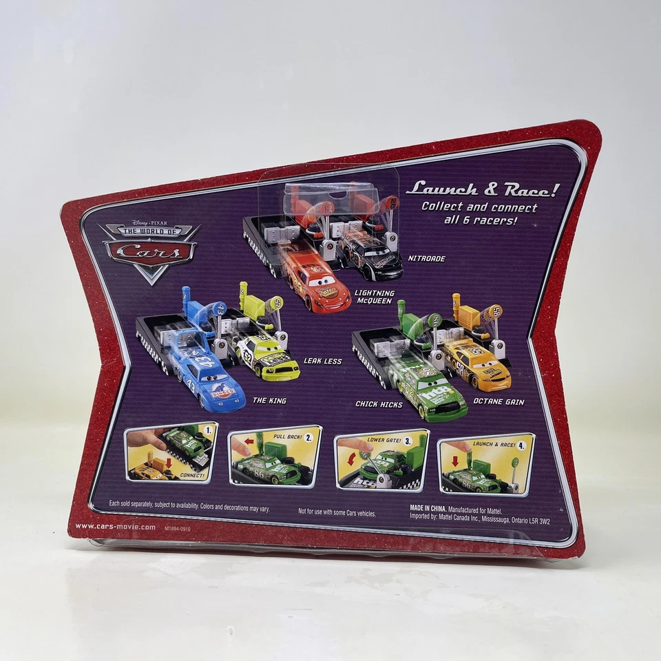 Disney Pixar Cars Chick Hicks Pit Row Race-Off Launcher Mattel Diecast New - Image 4 of 4