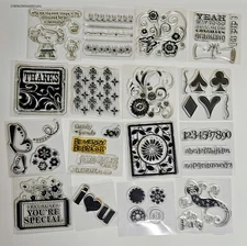 *Free Shipping * Lot of over 100 scrapbooking stamps~ Assorted