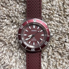 Seiko Prospex Samurai Automatic Red Dial 41.7mm Case Men's Watch SRPL11