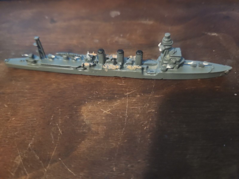 Painted 1/1200 Scale WWII Japanese Light Cruiser NAGARA From SUPERIOR MODELS 