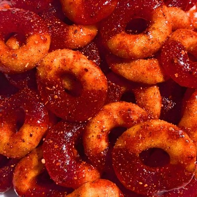 Spicy Chamoy Peach Rings 1lb | Sweet & Spicy Candy | Chamoy Candy | Fresh Candy