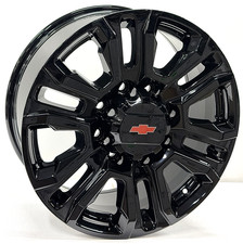 4 NEW 5957 Gloss Black 22” Replica Wheels Fits Chevy Silverado 2500 LTZ 8x180