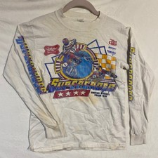 Vintage 1984 Supercross US Tour Honda Racing Long Sleeve Shirt Kids Small White