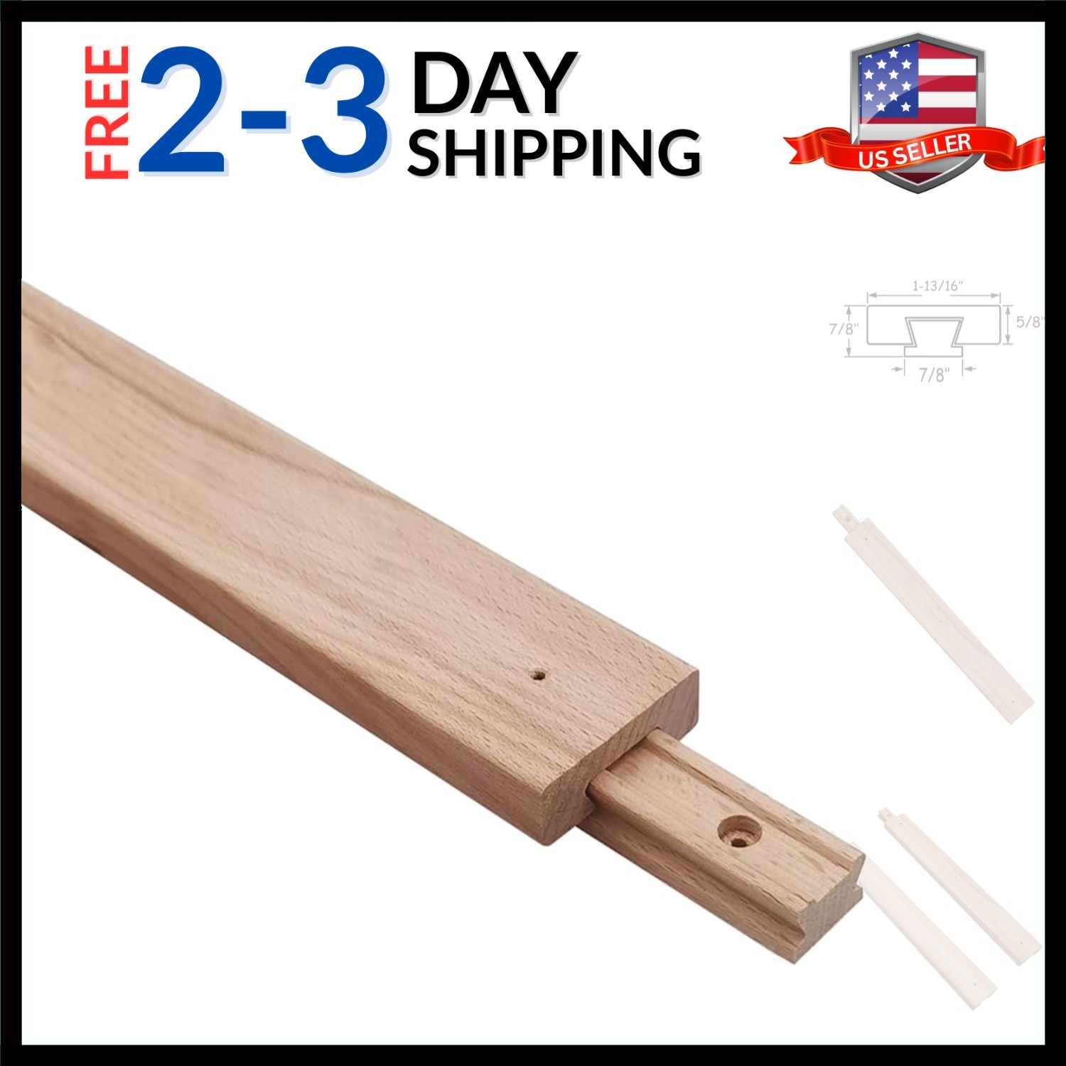 40cm Classic Wood Center Guide Track 15-3/4''