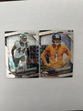 2025 Prizm Evan Engram & Jamien Sherwood LASER Holo Prizm Cards. Jets & Broncos