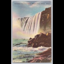 Antique Postcard Horseshoe Falls from Below Niagara Falls Ontario Canada