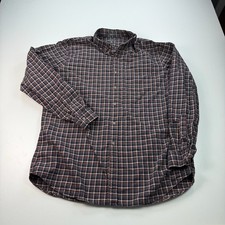 Eddie Bauer Button Down Shirt Mens Extra Large Tall XLT Plaid Classic FIt