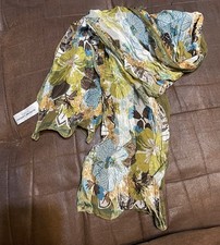Green 100 Silk Scarf