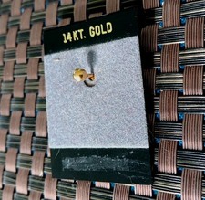 One 14 K Yellow Gold 4mm Ball Post Stud Earring with Butterfly Clutch