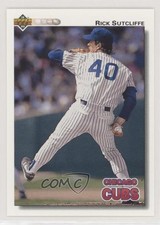 1992 Upper Deck Factory Set Gold Hologram Rick Sutcliffe #529 2e7
