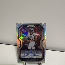 Panini 2020 Prizm Justin Simmons #118 Silver Prizm Autographs Denver Broncos
