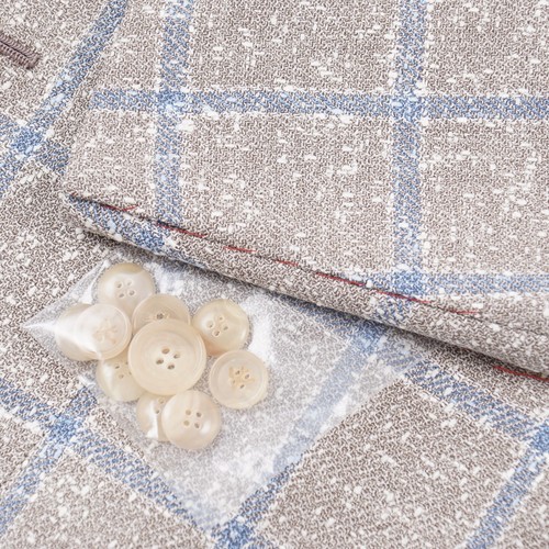 Isaia Gray Woven Mélange Check Wool-Silk-Linen Sport Coat 38R (Eu 48) NWT - Picture 8 of 12