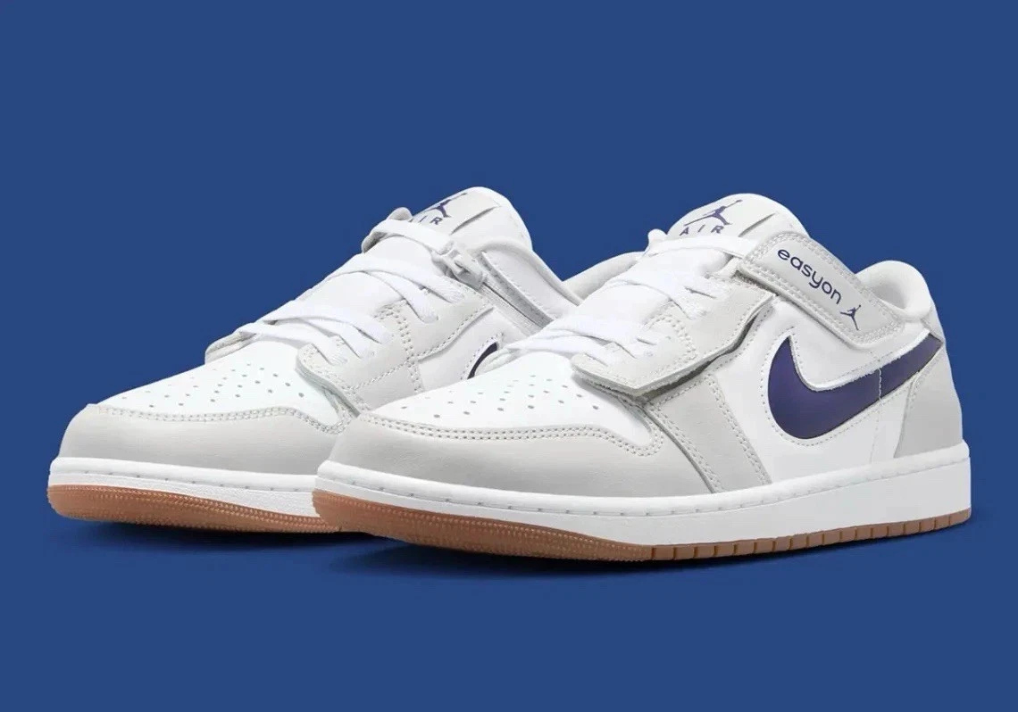 Air Jordan 1 Low Flyease Men's Multi Sz White/Midnight Navy DM1206-146 Fast Ship