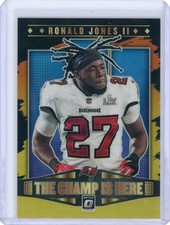 RONALD JONES II 2021 Optic The Champ Is Here Gold Prizm /10 Buccaneers SSP