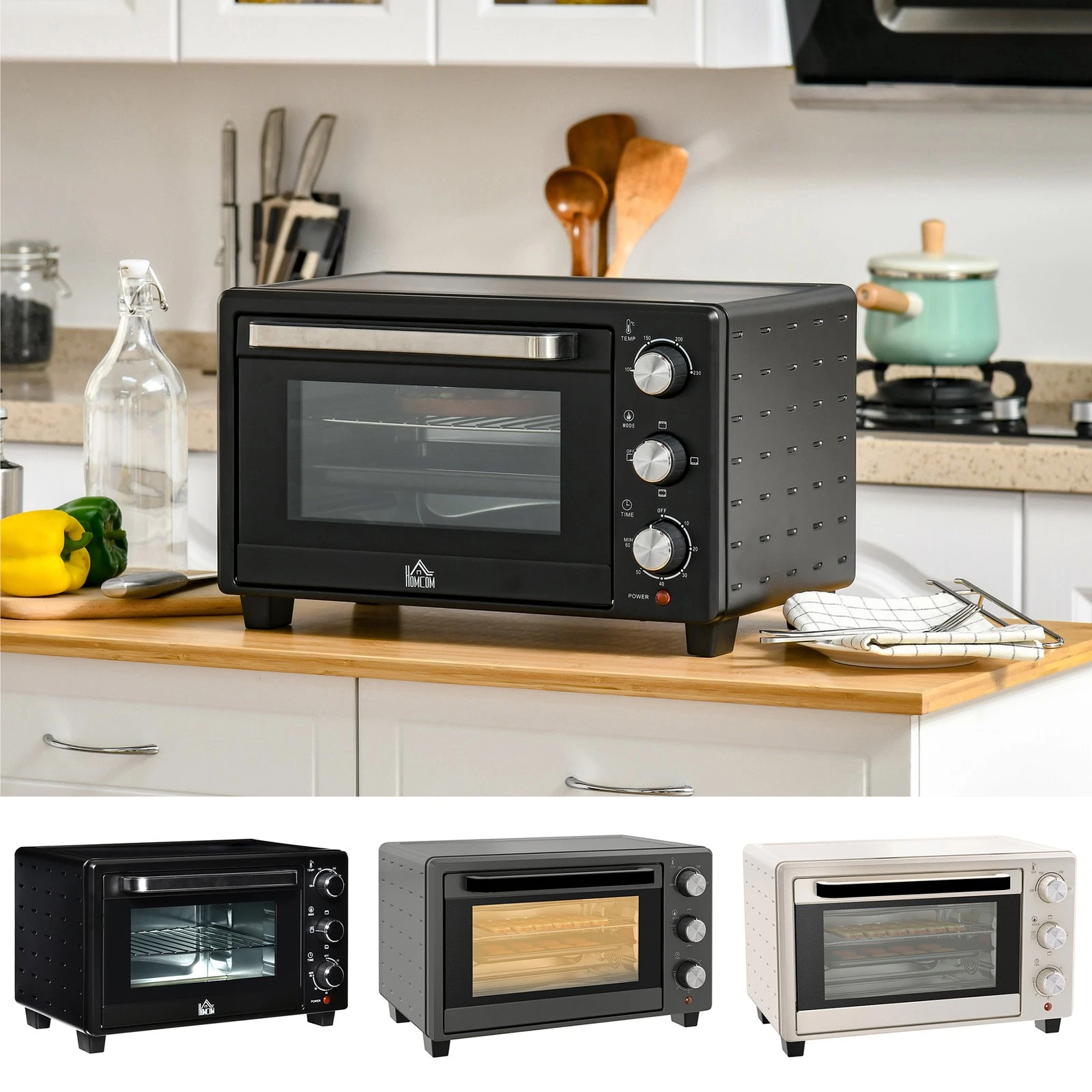 Mini Oven 21L Countertop Electric Toaster Oven w/ Adjustable Temp Timer
Opens in a new window or tab