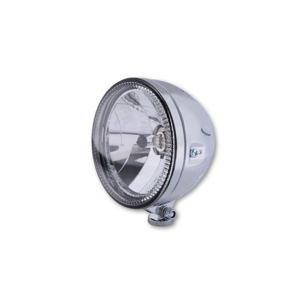 Free Shipping Front Headlight H4 Highsider Pro Skyline-5 3/4 Inch Chrome 1 Piece