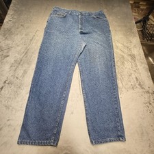 Vintage Lee Jeans Mens 38x30 Blue Denim Straight Leg Made USA 90s Classic Style