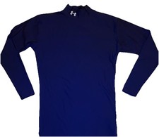 Under Armour Compression Base Layer, Long Sleeve, Pullover, Navy, Mens sz. L