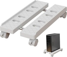 Adjustable Mobile CPU Stand, Ventilated Computer Tower Stand with 4 Caster...