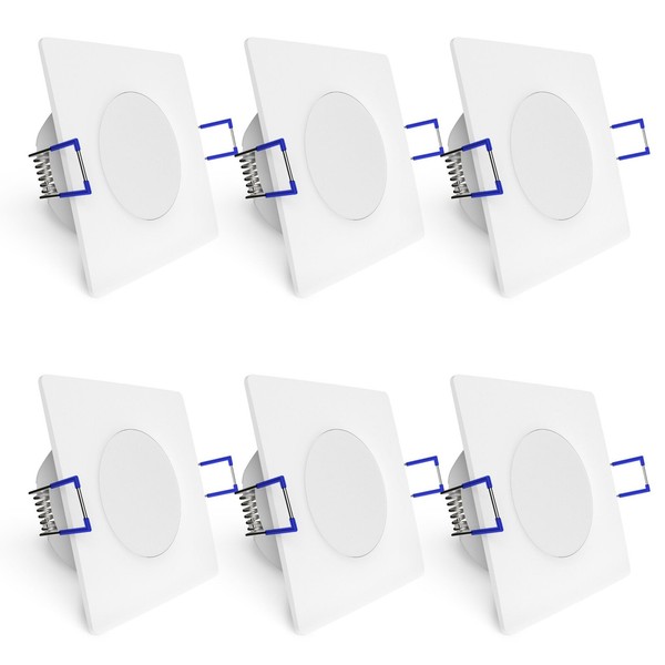 6X Weevo Led Einbauspots Weiß Warmweiß 3,5W IP44 Badlampe Deckenlampe Deckenspot-image