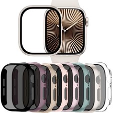 8 Pack Privacy Cases for Apple Watch Series 10 42mm - Anti-Spy Screen Protectors