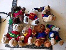HugFun Teddy Bear Collection Of 7 Hand Made Knitted Sweaters
