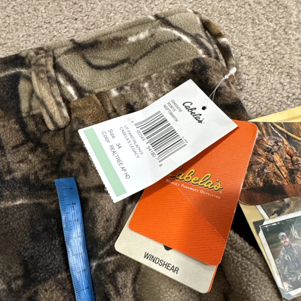 Cabela's WindShear Legacy Fleece Camo Pants Realtree 34W - Image 4 of 4