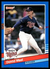 David West 1991 Donruss #264 Minnesota Twins MLB READ FREE SHIPPING AutographDen