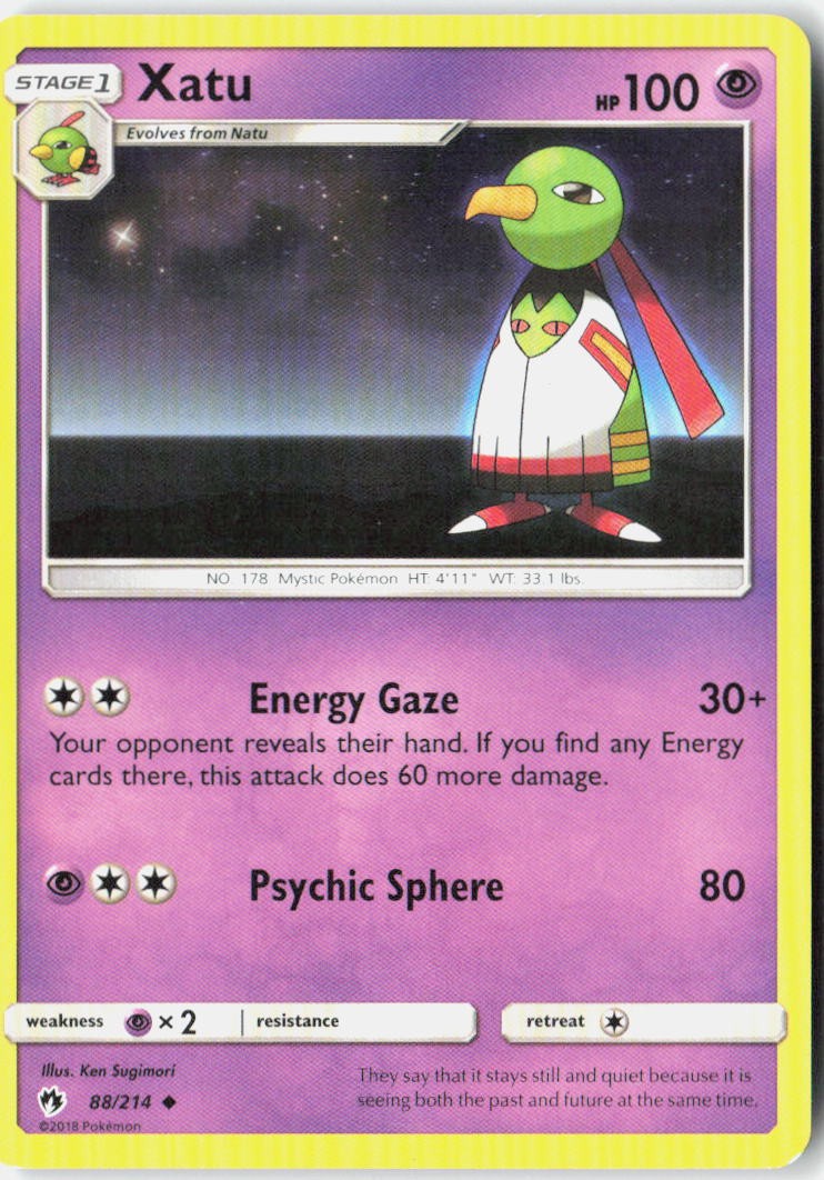 Xatu SM - Lost Thunder 88/214 Pokemon Card Normal