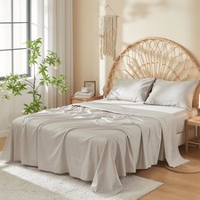 DOZ 100 Long Staple Cotton Sheet Sets, Soft Sateen Weave Cotton, Smooth, Breath