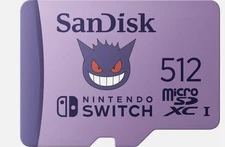SanDisk Pokémon Micro SD 512GB Nintendo Switch SDXC Memory Card