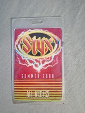 Styx Backstage Pass Vintage Lamanated Original Summer 2000 All Access