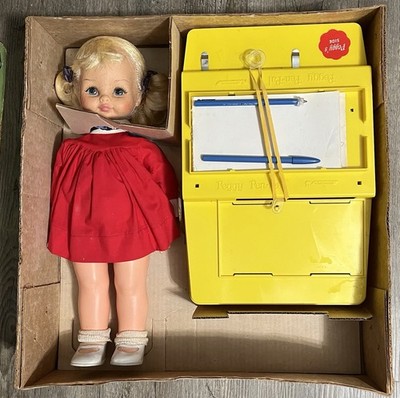 Vintage Horsman Peggy PenPal Doll Desk 1970 Complete Set Traces & Draws Together