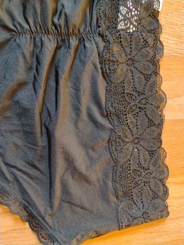 BRAGAS HIPSTER NEGRAS MEDIANAS FLORAL Micro y ENCAJE NUEVAS CON ETIQUETAS NOBO NO BORDER para mujer - Imagen 5 de 7