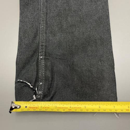 Mcdonalds Uniform Pants Womens Sz 0R 28x28 Black Jeans Denim Stretch Raw Hem Cut - Picture 5 of 11