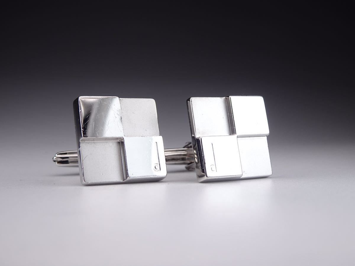 Dunhill 4 solid square cufflinks silver 925 men j… - image 3