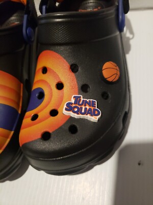 black space jam crocs