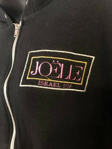 American Apparel F497 Fleece Hoodie Full Zip ADES / Joelle Sign Black Size L - Picture 6 of 7