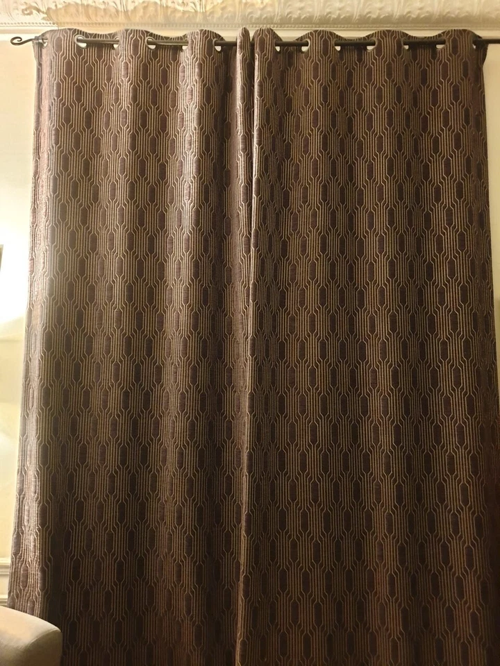 beaux rideaux violet / prune - Photo 2/2