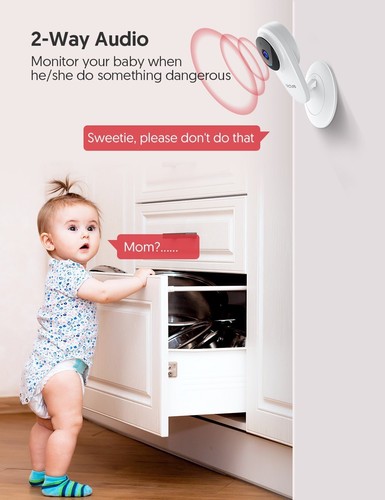 Victure PC420A Wireless Security Pet Baby Monitor Camera White 1080P Camera - Picture 6 of 11