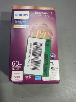 Light Bulb Philips 60w  smart Tunable, wifi LED