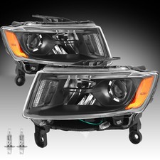 For 2014-2016 Jeep Grand Cherokee Headlights Assembly Headlamps Leftright Pair